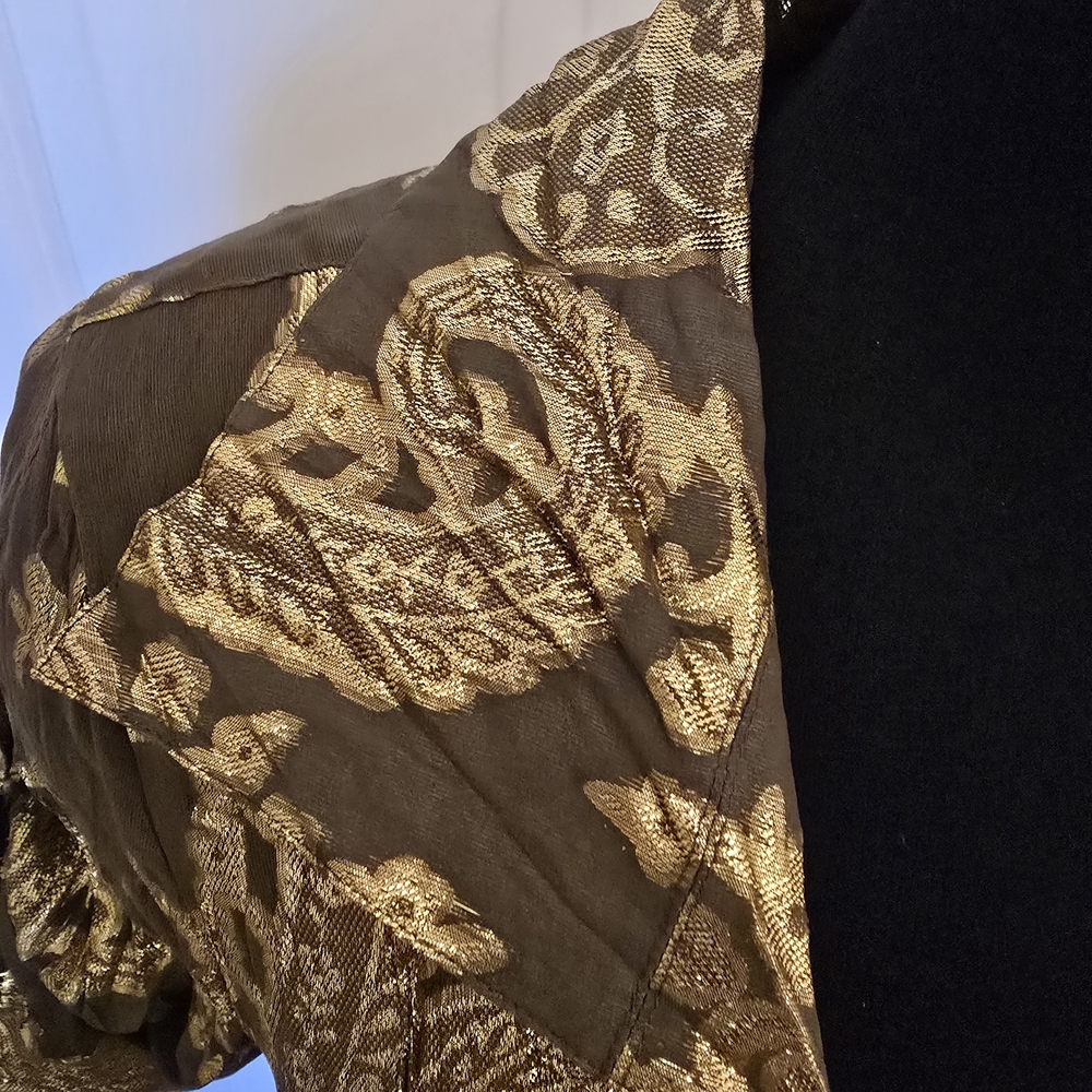 Diane Von Furstenberg Gold and Brown Midi Dress - Picture 16 of 17